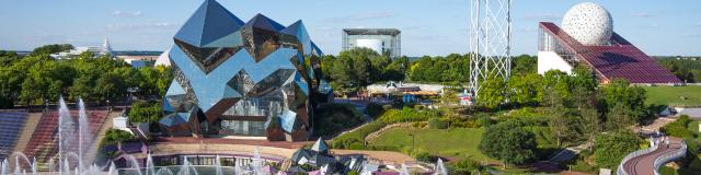 Vue d'ensemble, vue aérienne du Parc du Futuroscope