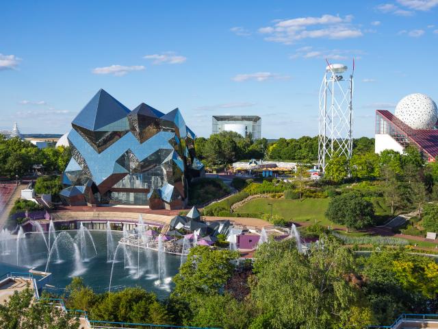 Overview, aerial view of Parc du Futuroscope